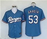 Men's Texas Rangers #53 Adolis Garcia Blue With Patch Cool Base Stitched Jersey,baseball caps,new era cap wholesale,wholesale hats